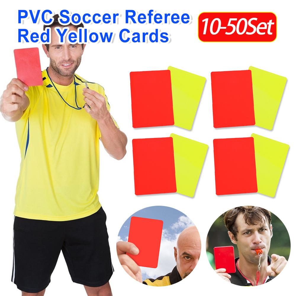 PVC Soccer Referee Red Yellow Cards Football Match Training Referee Tool 8x11cm