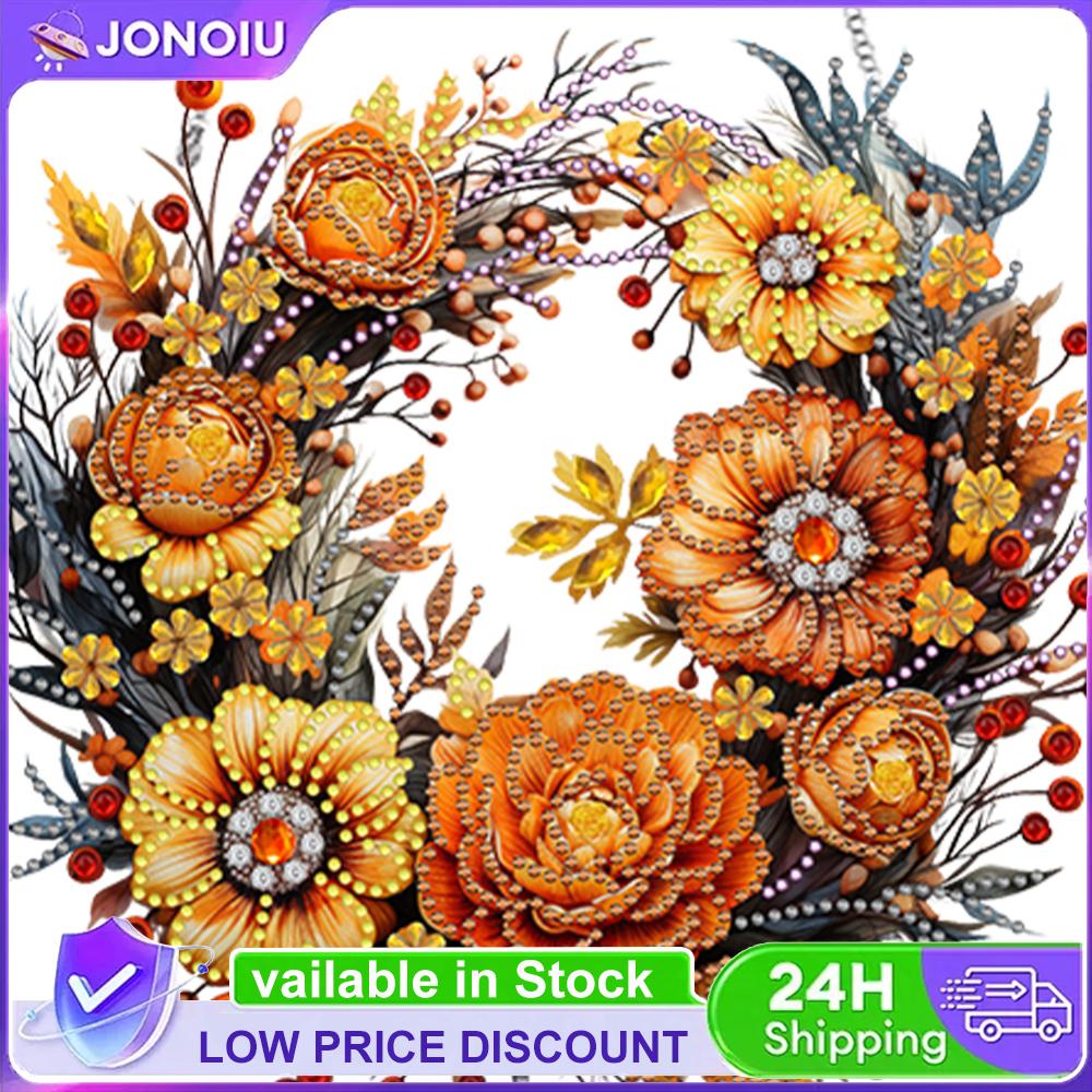 Autumn Diamond Painting Hanging Ornaments Kit Rhinestone Diamond Art Window Pendants Bedroom Decoration