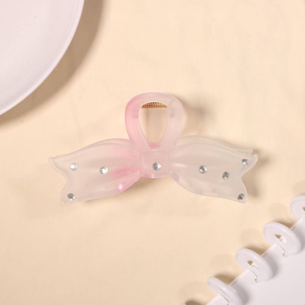 Matowy klips rekinowy, spinka do włosów z kokardą jaskółczy ogon do fryzur upiętych 2025