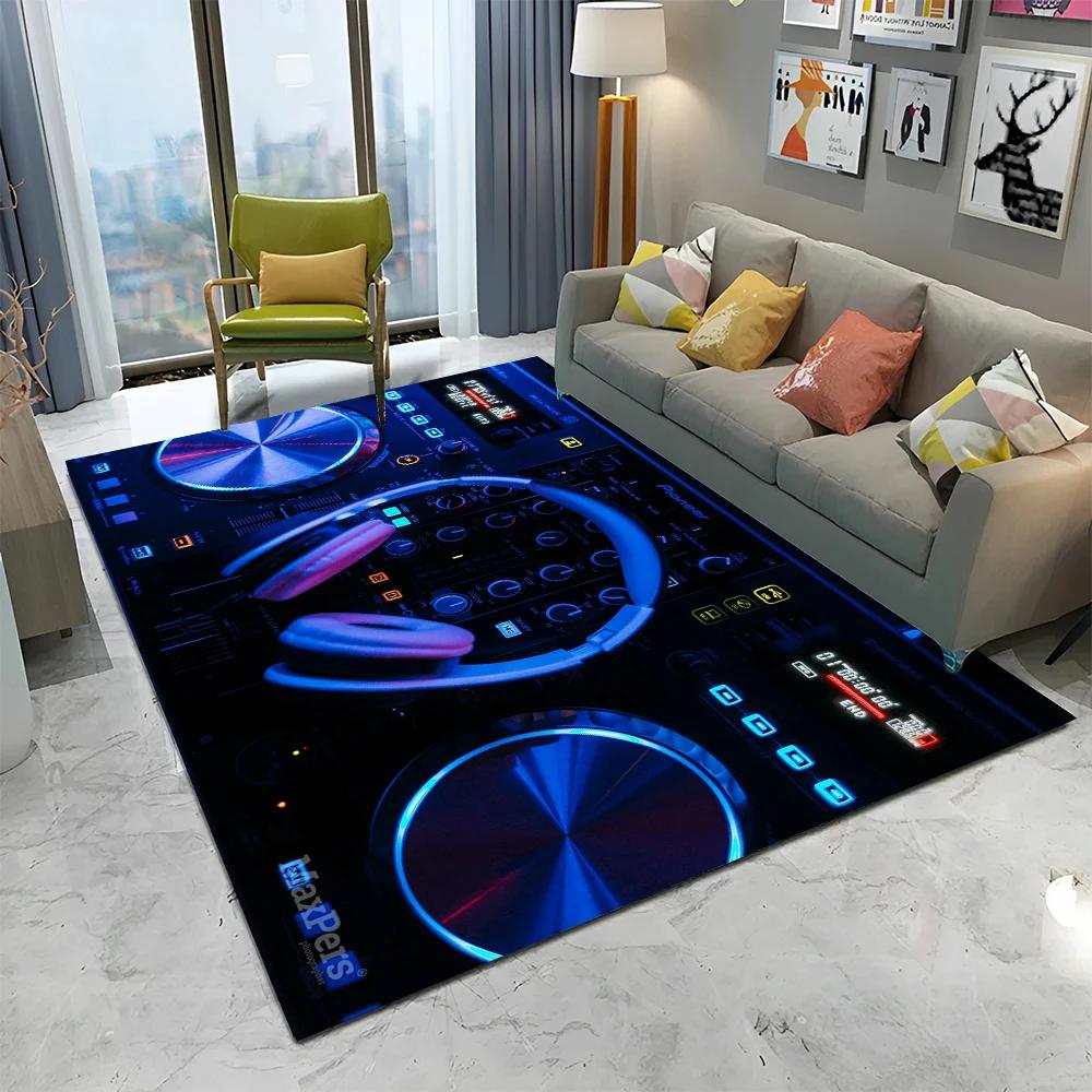 3D DJ Music Screen Keyboard Cartoon Carpet Rug for Home Living Room Bedroom Sofa Doormat Decor,Child Area Rug Non-slip Floor Mat