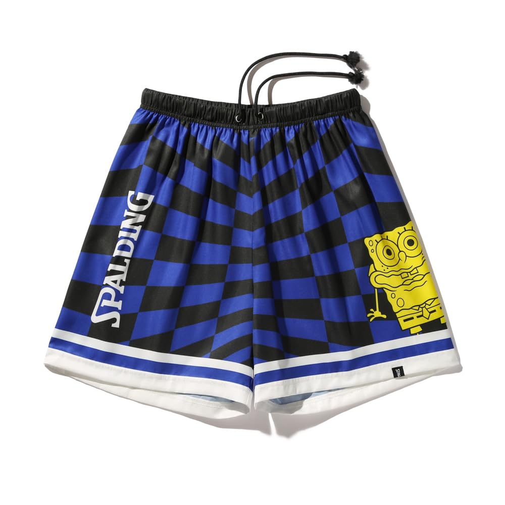

Spalding Junior Woven Shorts, SpongeBob Squarepants, Checkered Flag, Deep Sea x Black, Size 150 (SJP25064S)