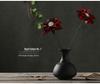 Zen Style Black Ceramic Mini Vase for Dried Flowers – Retro Chinese/Japanese Decor Ornament