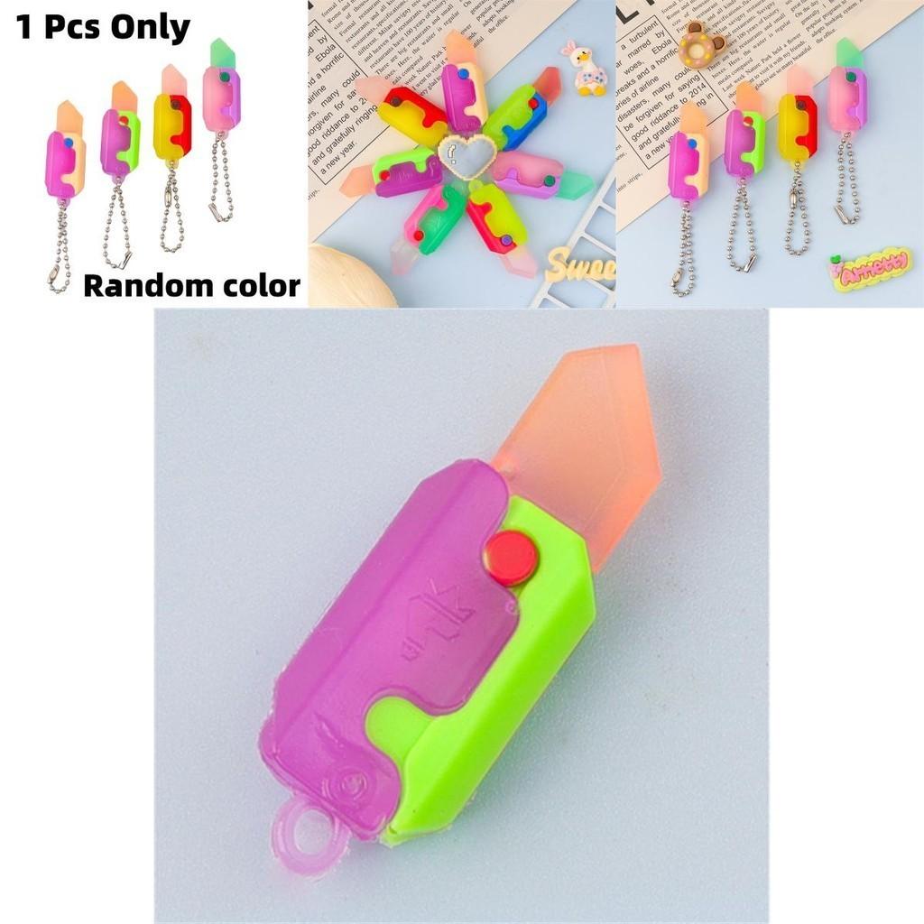 Mini Carrot Knife Keychain In Different Colors Creative Key Pendant Decompression Toy Small Size Carrot Knife Soft Rubber Material