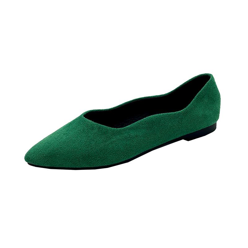 Women Flats Spring Solid Color Flat Shoes Casual Non Slip Sneakers Rubber Sole Pointed Loafers Comfortable Women Shoes