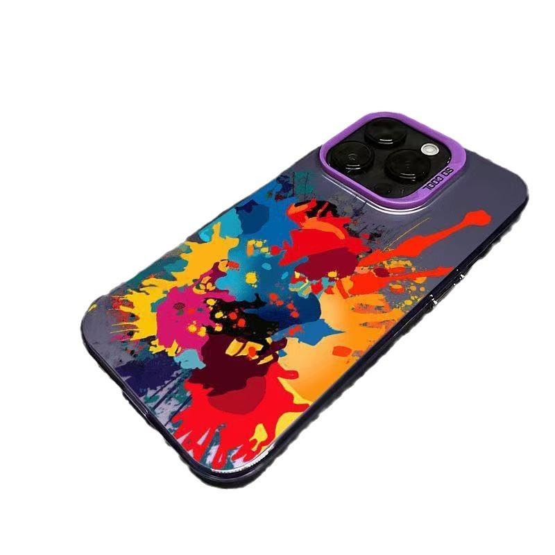 The new splashing ink is suitable for iphone17 mobile phone case Apple 15promax/14 anti-drop 13pro16 Europe and America