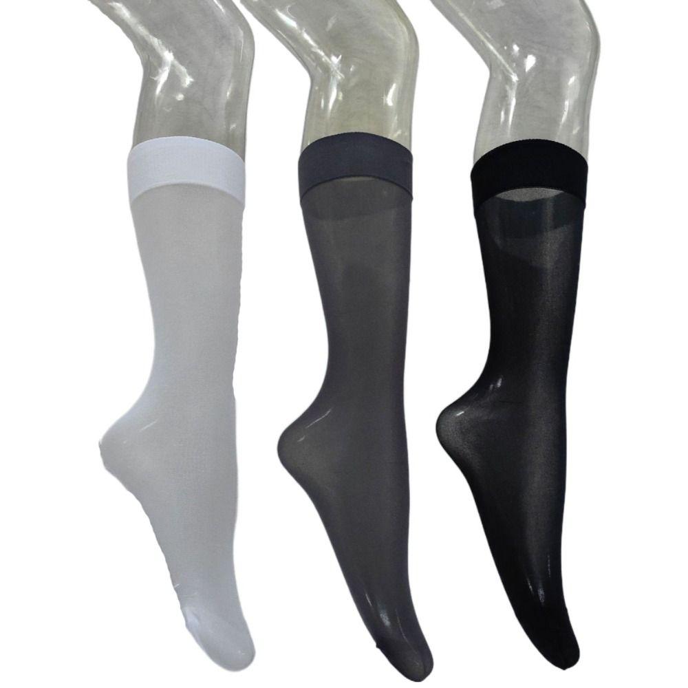 3Pairs Silk Men Business Silk Stockings Stockings Men's Transparent Sexy Socks Breathable   Men