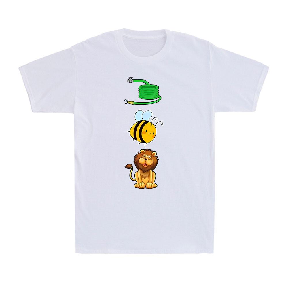 Hose Bee Lion Funny Animals Graphic Quote Gift Novelty Men s Cotton T-Shirt S разноцветный