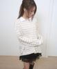 Limekeu Striped Oversized Collared T-Shirt Beige