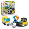 LEGO DUPLO Construction Site 3-in-1 Crane Truck Toy Building Blocks Educational Play Toddler Vehicle for Kids 1.5 2 4 Years Old Boys and Girls