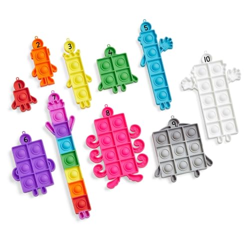 

Сенсорные пупырки Numberblocks, Игра с числами, Математическая игрушка, Игрушка-непоседа, Игрушка-антистресс, Пуш-поп, Набор из 10 штук, 96929, Оригинал