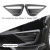 For Tesla Model Y Fog Lamp Spoiler Blade Trim Protective Cover Woof Tooth Wind Knife ABS Decoration Sticker Car Accessories