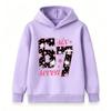 Kids Boys Girls Cute Cartoon Star Pattern 67 Print Pullover Hoodie, Casual Long Sleeve Comfy Hooded Sweatshirt for Daily Wear Birthday Party Age 6-7 C