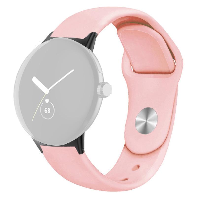 

For Google Pixel Watch 3 41mm/Watch 2/Pixel Watch Silicone Sport Watch Band Quick Release Breathable Strap Wristband Pink