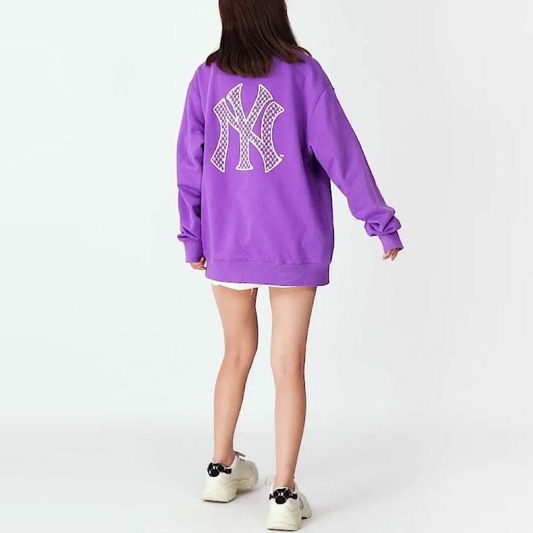 New MLB Old Flower Sweatshirts Unisex Purple 3AMTM0114-50LDD