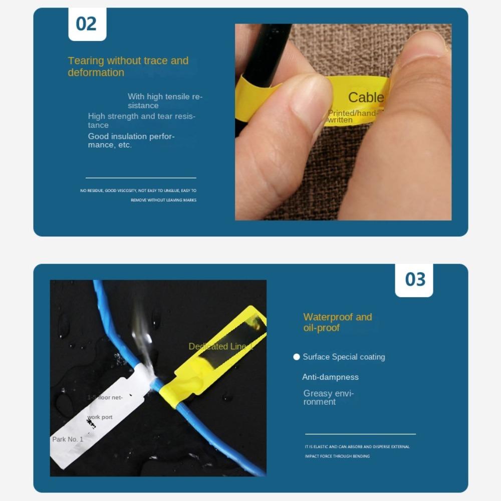 Cord Tags Waterproof Network Wire Sticker Cable Label Cable Label Sticker  Label Sticker