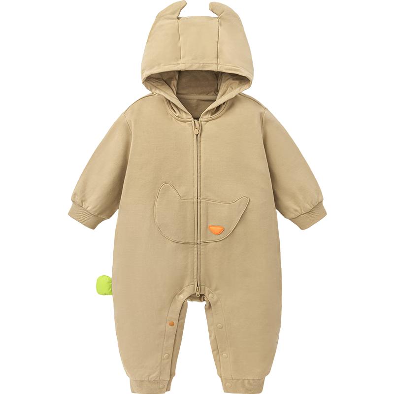 Minibala Унисекс Мягкий детский комбинезон с капюшоном 90