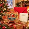 With Envelopes Holiday Greeting Card Santa Claus Invitation Card Cute 3D Christmas Card  Xmas