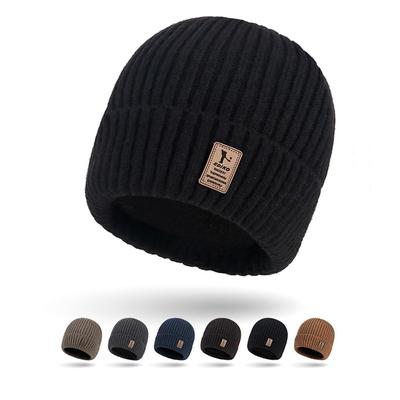 Autumn Winter Men's Knitted Hat Coldproof Hat Youth Wool Hat Outdoor Sports Women's Pullover Hat Sleeve Cap