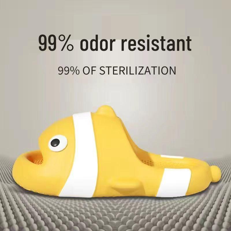 Clownfish Kids' Cartoon Slippers - Non-Slip Indoor Summer Footwear for Boys, Girls & Parent-Child Families