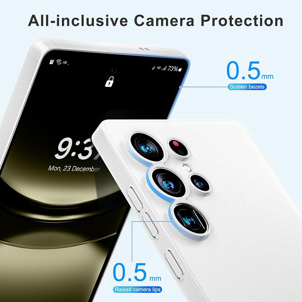 0.3mm Ultra Thin Matte Case For Samsung Galaxy S25 S24 Ultra Plus S25+ Transparent Frosted PP Hard Cover Flexible Phone Cover