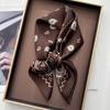 Kwadratowy Szalik z Nadrukiem Paisley Dla Kobiet Eleganckie Imitacje Jedwabiu Chusty Bandany Retro Hidżab Zawiastka Luksusowy Szal