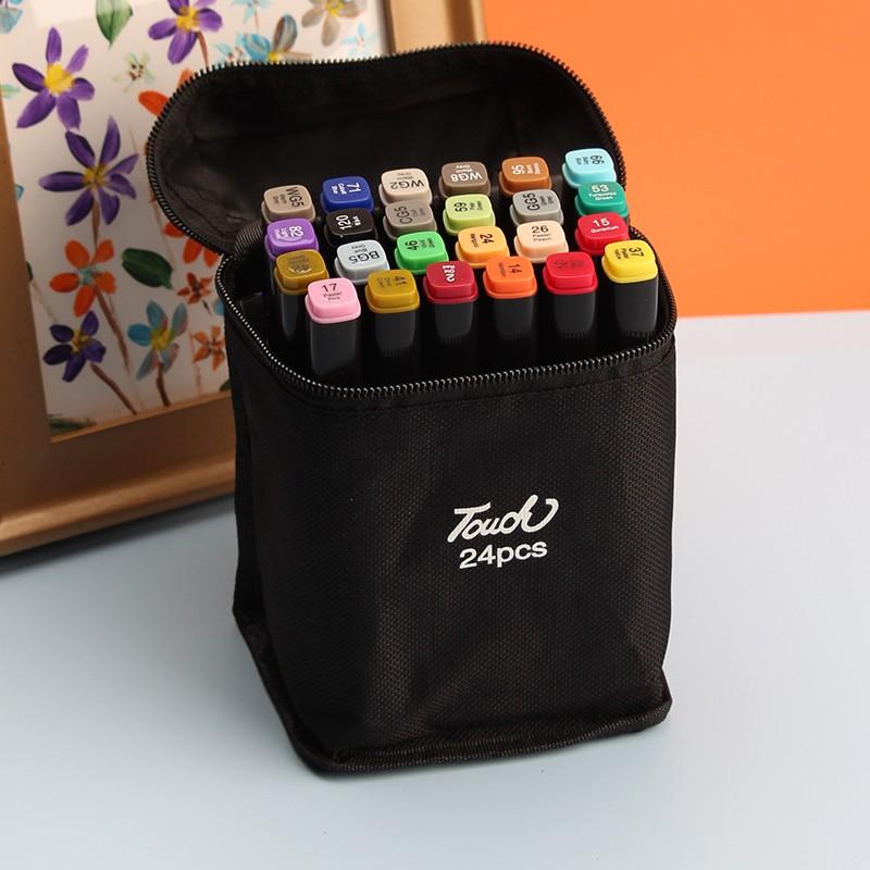24/36/48/60/80/120/168/Colors Alcohol Drawing Markers Dual Tip Permanent Art Sketch Markers for Illustration School Supplie