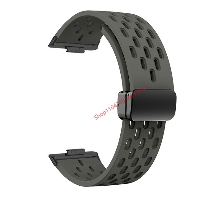 

Magnetic Quick Fit Strap For Huawei Watch Fit 4 Pro Silicone Wristband Bracelet For Huawei Watch Fit4 Fit3 Sports Band Correa For Huawei Fit 3 темно-сірий колір