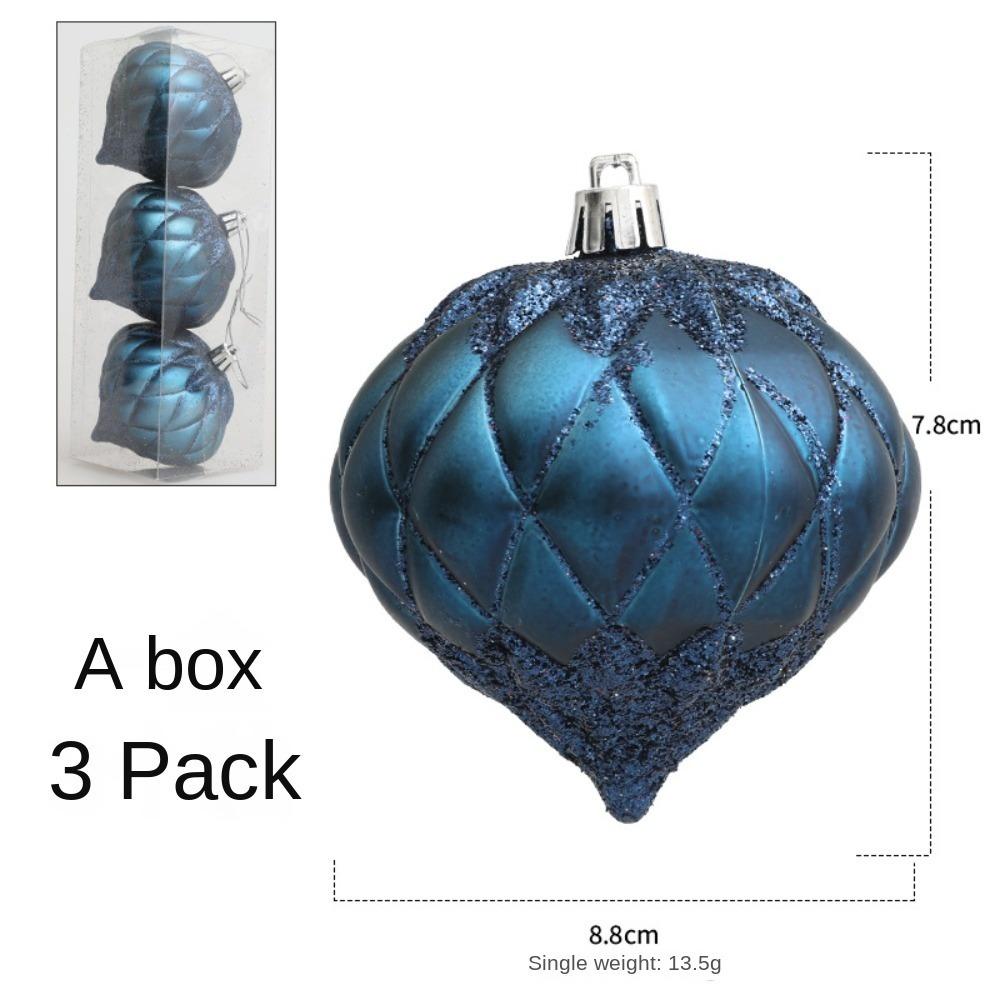 

3 шт./кор. окрашенные луковые шарики, елочные украшения, пластиковые поделки своими руками, окрашенные рождественские подарочные коробки, подвесное украшение