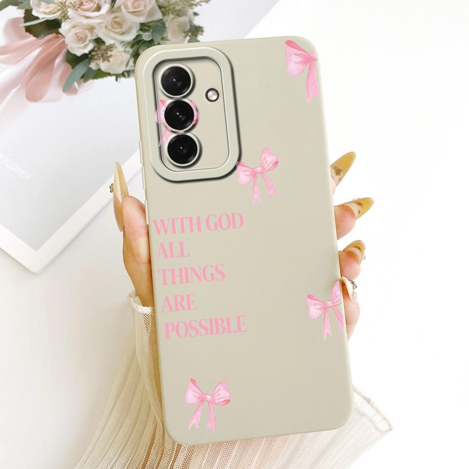 For Samsung Galaxy A56 A36 Cute Cat Flower Cartoon Phone Case For Samsung A36 A56 5G Shockproof Soft Silicone Covers Bumpers