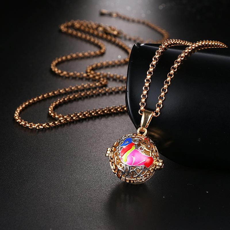 Neue Aromatherapie Ätherisches Öl Diffusor Halskette Schmuck Quadratisch Hohl Parfüm Medaillon 16MM Musik Kugel Damen Anhänger Zubehör