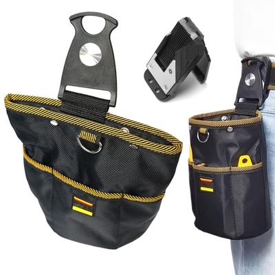 Refoiner Tool Belt Work Tool Pouch with Nail Tool and Detach Tool Safety Small Item Screw Waist Parts Tool Large Capacity Multifunctional Nylon