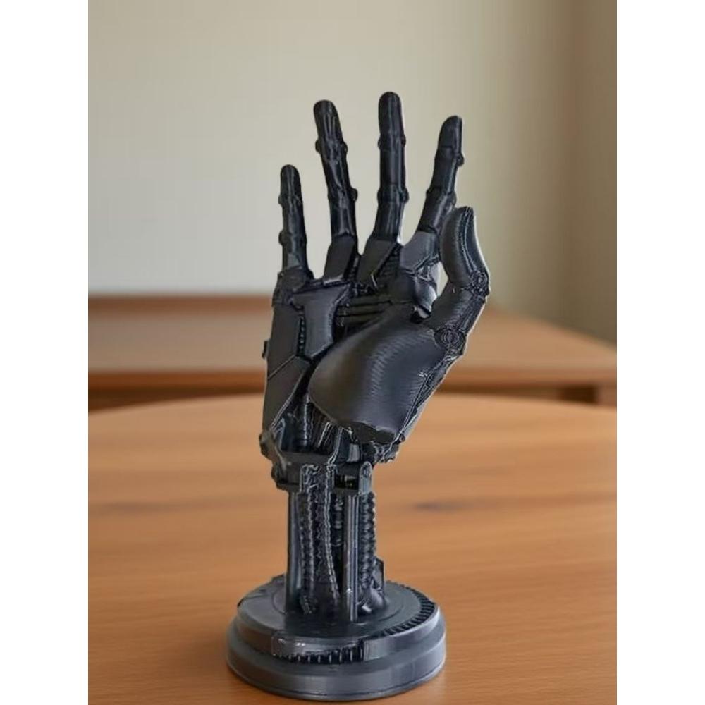 Cyberpunk Mechanical Hand Statue, 3D Printed Detailed Prop for Photography, Desktop Decor and Creative Tech Gift