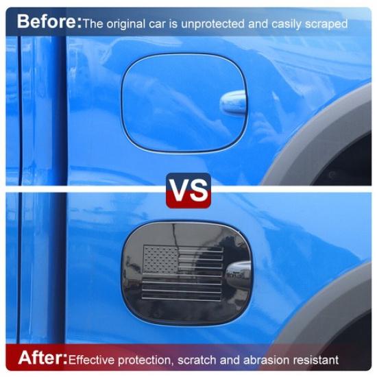 Black Side Door Fuel Filler Tank Gas Cover Trim For Chevy Silverado 1500 -24