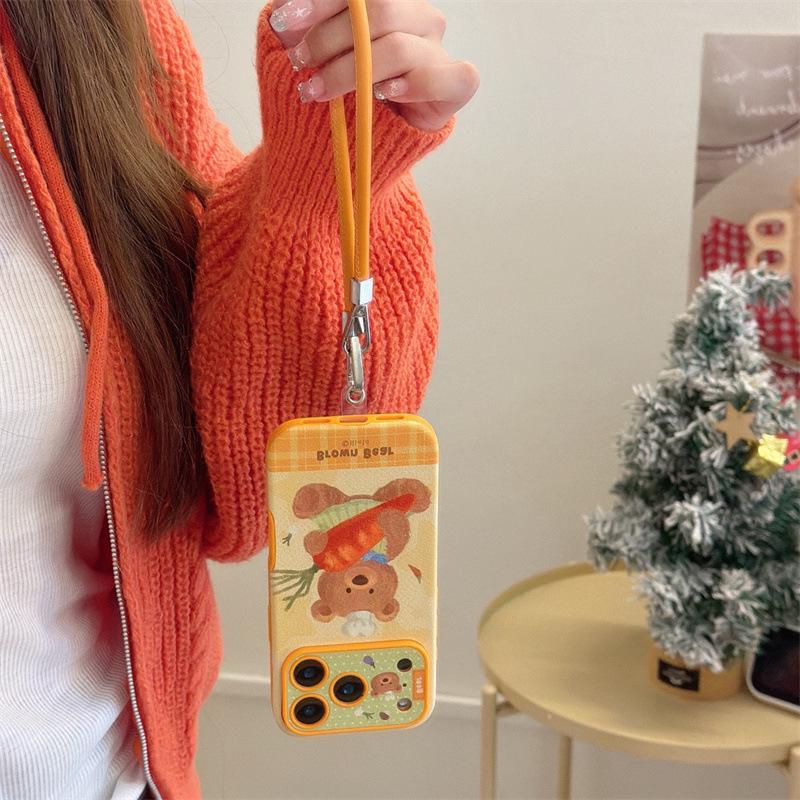 Cartoon Jellycat Carrot Bear iPhone 17, 16 Pro Max, 15, 14 Case for Women