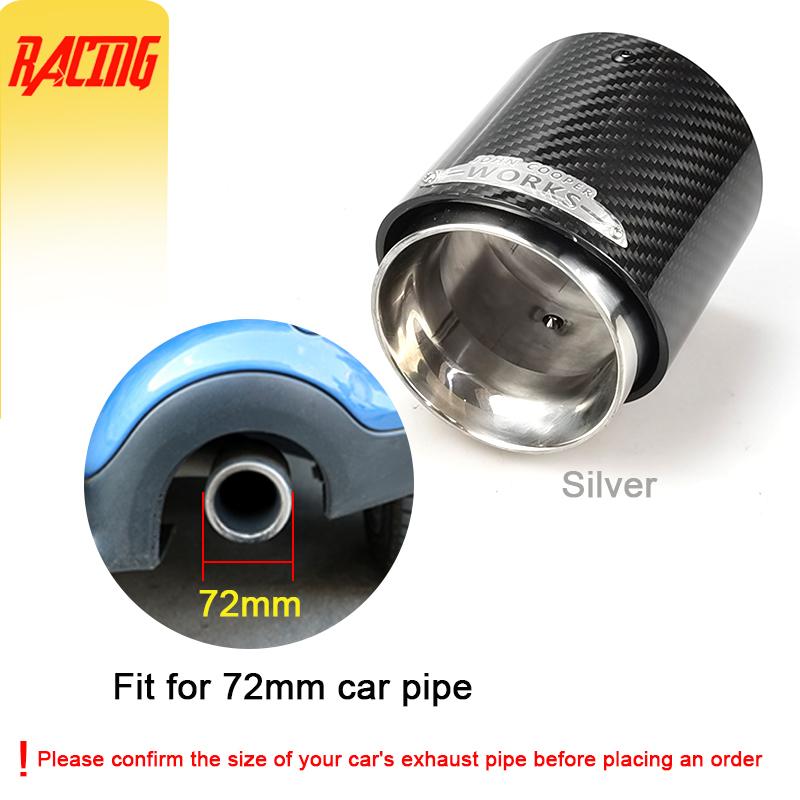 1 Pc Carbon Fiber Exhaust Muffler Tips Car Modification Nozzle for Muffler Fit Upgrade For Mini Cooper F54 F55 F56 F57 F60 R55