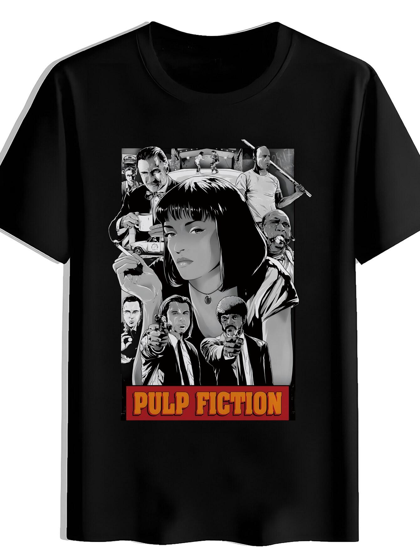 T-shirt A Stylish And Artistic Short-Sleeve with a Black Color And Trendy L