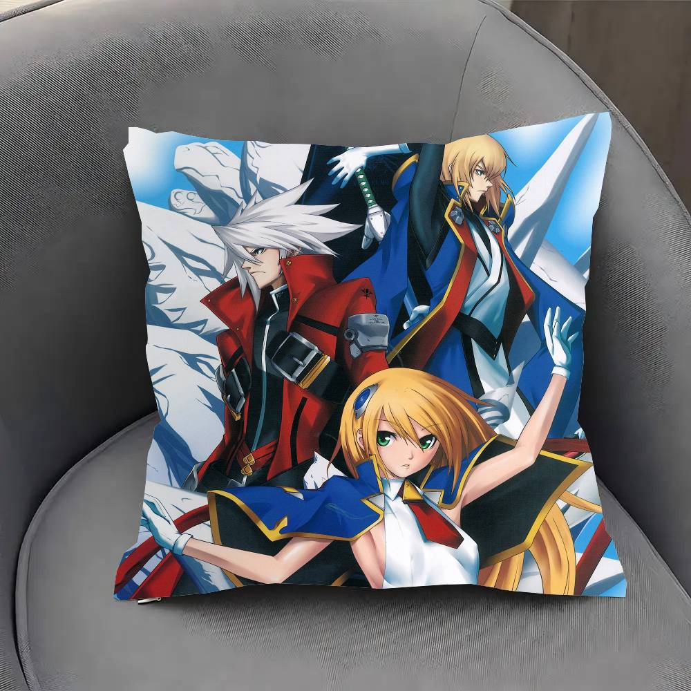 Anime Game B-BLAZBLUE Pillow Case Fashion Square Pillowcase Bedroom Sofa Room Ins Decoration Leisure