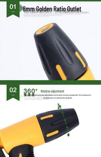 High-Pressure Car Wash Kit: Water Gun, Hose Nozzle, Brush, for Car and Garden Use