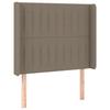 VidaXL Tête de Lit à LED Meuble de Chambre à Coucher Accessoire de Lit Simple Tête de Cadre de Lit Intérieur Taupe 3124264