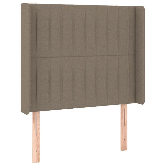 VidaXL Tête de Lit à LED Meuble de Chambre à Coucher Accessoire de Lit Simple Tête de Cadre de Lit Intérieur Taupe 3124264