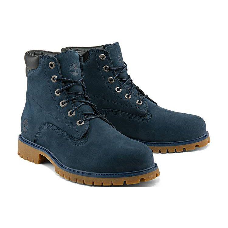 Timberland Waterville Outdoor Casual Waterproof Short Martin Boots Men boots Navy-Blue A2K58019