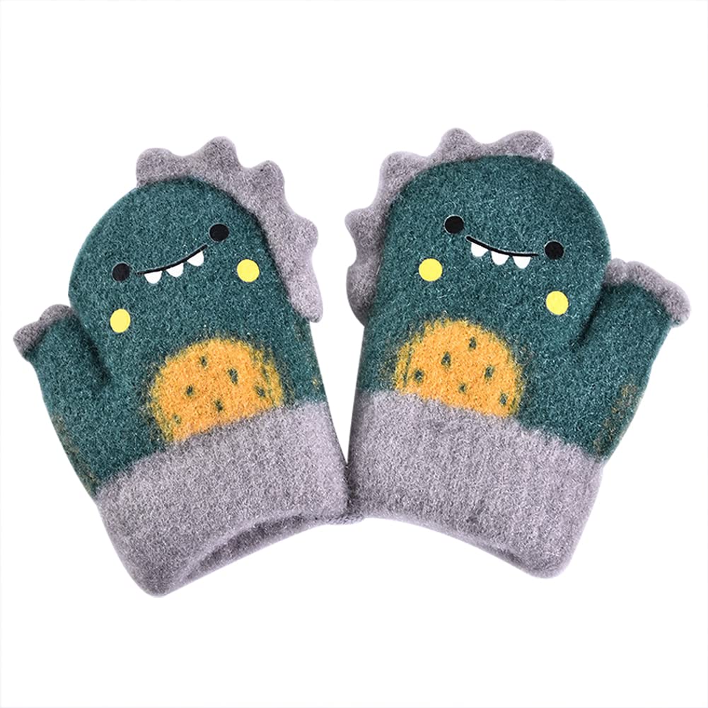 

Buffydeer Knit with for Babies Years Girls and Cute Winter and Perfect for Playing in the and Kindergarten Kids Mittens, Unisex, Drawstring, 2-6 Old, зелёный