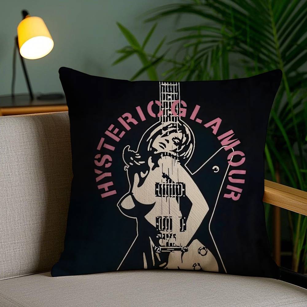 Pillow Case H-Hysteric Glamour Girl Home Dorm Chair Back Short Plush Double-sided Printing Office Nap Time Cushion Cover
