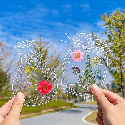20 peças marcadores crianças criativo diy marcadores transparentes para flores secas amostras de plantas marcadores personalizados copos secos