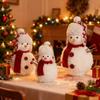 Christmas Snowman Ornaments Cute Plush Doll Kids Gifts 2025 Merry Christmas Decoration for Home New Year Party Supplies