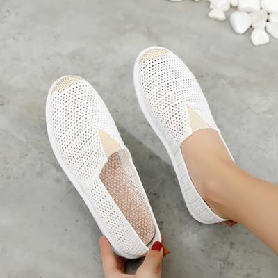 Fashion 2025 Summer Ladies Casual Comfort Bohemian Slip On Lazy Shoes Female Womens Flat Slip On Canvas Strap Loafers Straw Espadrilles