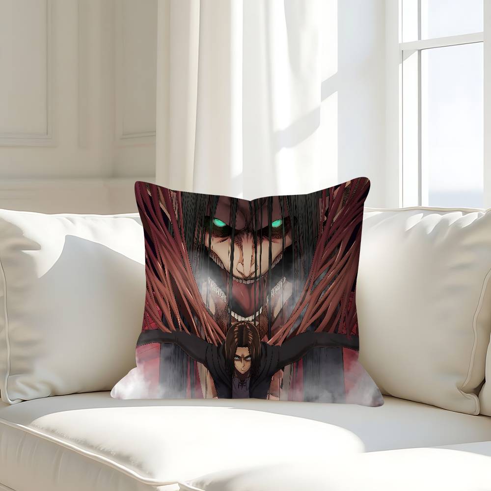 Anime Attack ON Titan Kuddfodral Avtagbart Tvättbart Kuddfodral – Mjukt Linne för Alla Årstider