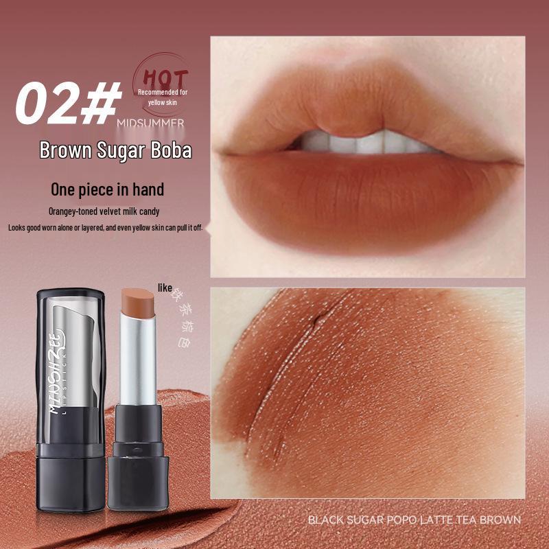 Mingxi Zhi Matte Velvet Lip Gloss - Long-lasting, Non-Transfer, Fade-Resistant Women s Lipstick. 1.7g