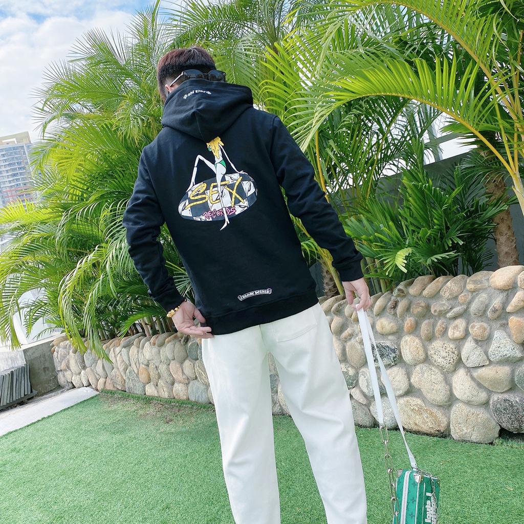 8398 CHROME HEARTS 2025 New Spring and Autumn Plus-size Thin Style Classic Style Logo Hooded Sweatshirt for Couples