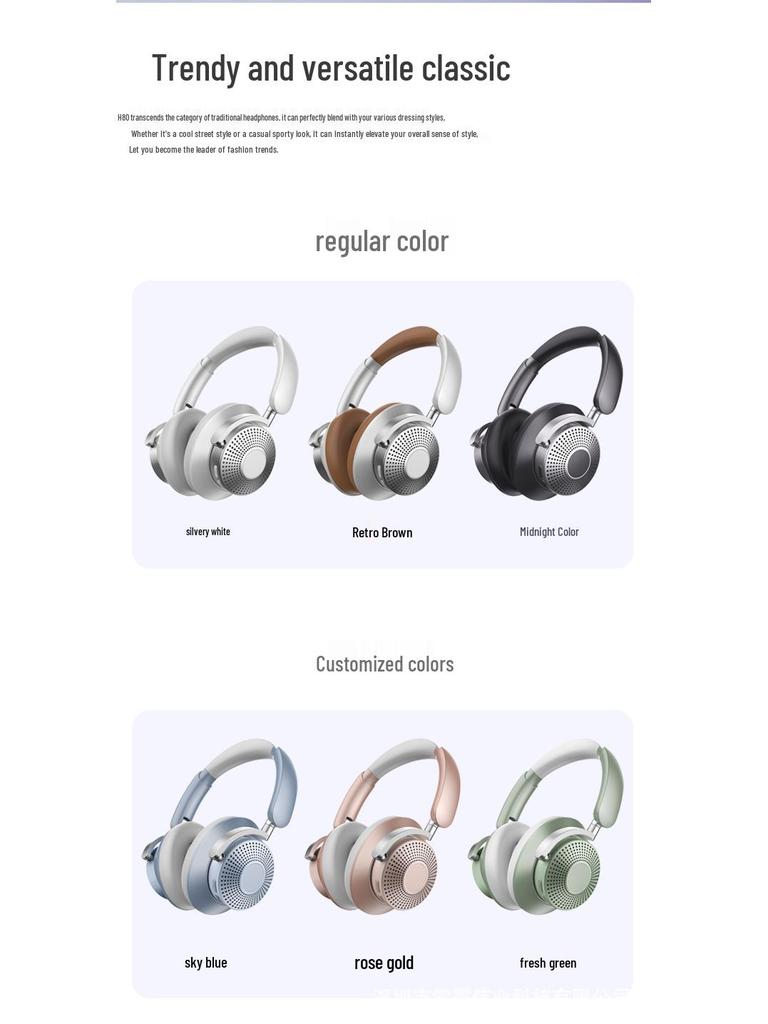 2026 Best-Selling Dual-Feed Noise-Cancelling Over-Ear Bluetooth Headphones for Apple & Huawei - Super Long Battery Life